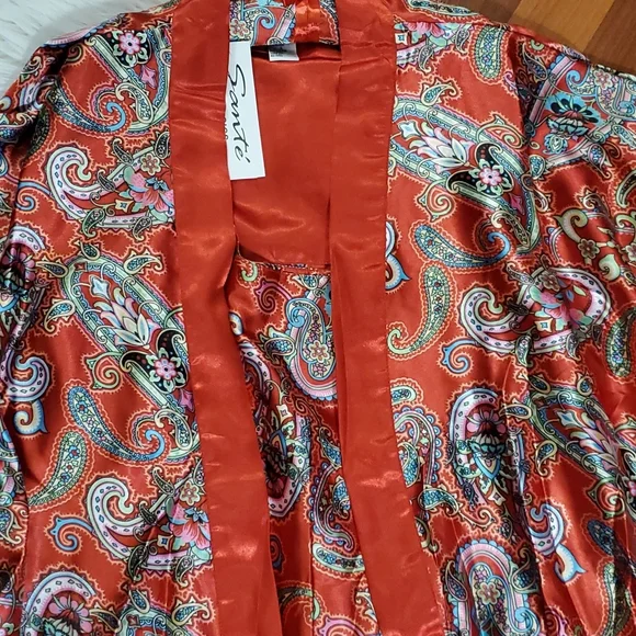 Paisley satin teddy set - Picture 4 of 9